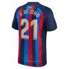 Maglia ufficiale Barcellona F. De Jong 21 Casa 2022-23 per Uomo